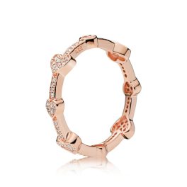 Pandora ékszer Bájos szívek rozé gyűrű
