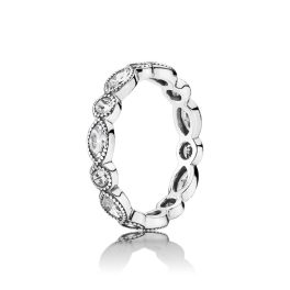   Pandora ékszer Kör és ovál örökkévalóság ezüst gyűrű cirkóniával