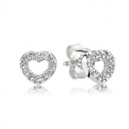 Pandora ékszer Rabul ejtett szí­v ezüst fülbevaló