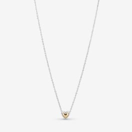 Pandora ékszer Domború szív kéttónusú nyaklánc