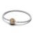 Pandora Moments Trónok harca Kéttónusú Ház pecsét kapcsos szegecselt kígyólánc karkötő 17cm