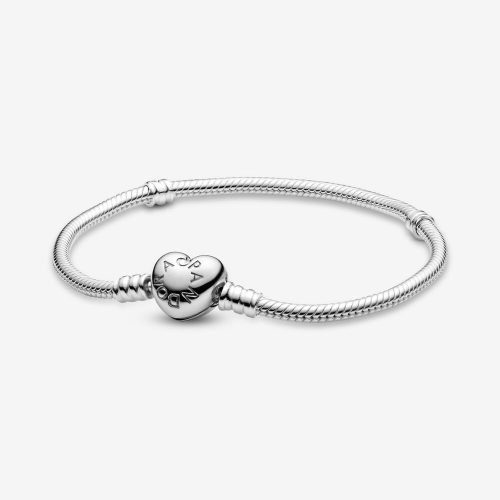  Pandora Ezüst Ékszer Moments ezüst karkötő szív alakú zárral 17cm