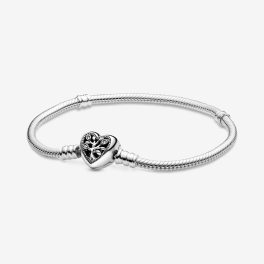   Pandora Moments szív záras családfa kígyólánc karkötő 19cm