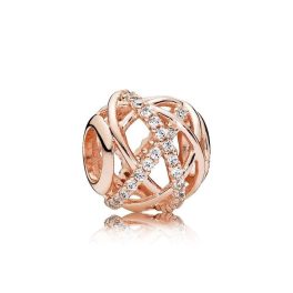 Pandora Galaxis áttört mintás rose charm