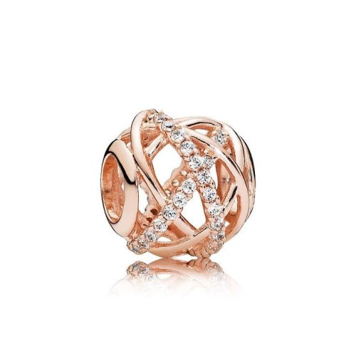 Pandora Galaxis áttört mintás rose charm