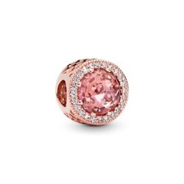 Pandora ékszer Púderrózsaszín ragyogó szív rose charm