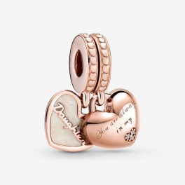Pandora ékszer Anya és lánya szívek rose charm