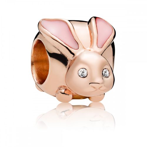Pandora ékszer Aranyos nyuszi rose charm