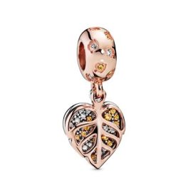Pandora ékszer Őszi levelek rose  függő charm