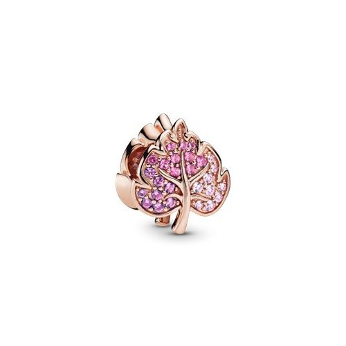 Pandora ékszer Szikrázó pavé levél rose  charm