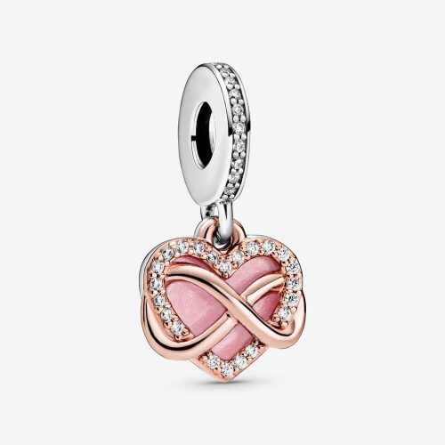 Pandora ékszer Végtelen szív függő bicolor charm