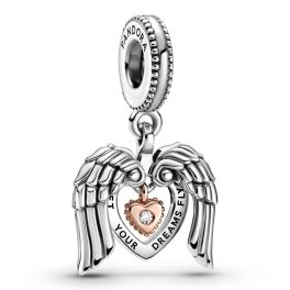   Pandora ékszer 2021 Club Charm Angyalszárny és szív függő charm