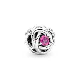 Pandora ékszer Pink örökkévalóság körök ezüst charm