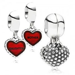   Pandora ékszer Anya és lány függő ezüst charm tűzzománccal