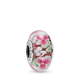 Pandora ékszer Virágoskert muránói üveg ezüst charm