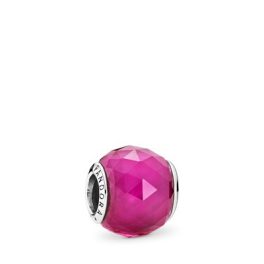  Pandora ékszer Fejedelmi vörös szintetikus rubin ezüst charm