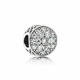 Pandora ékszer Ragyogó virág ezüst charm cirkóniával