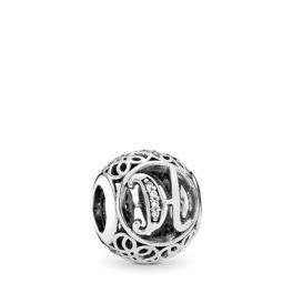 Pandora ékszer H betű ezüst charm cirkóniával