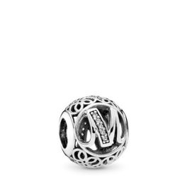 PANDORA ÉKSZER M BETŰ EZÜST CHARM CIRKÓNIÁVAL