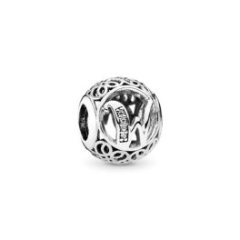 PANDORA ÉKSZER W BETŰ EZÜST CHARM CIRKÓNIÁVAL