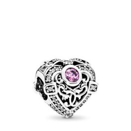 Pandora ékszer Fényűző szív ezüst charm cirkóniával