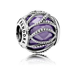   Pandora ékszer Egymásba fonódó ragyogás ezüst charm lila cirkóniával