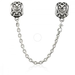 Pandora ékszer Bűbájos szív ezüst biztonsági lánc