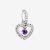 Pandora ékszer Lila gyöngyös szív függő charm