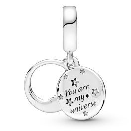   Pandora ékszer Alvó hold és csillagok függő ezüst charm