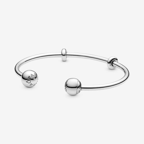 Pandora Ezüst ékszer minimalista nyitott karperec 20cm