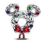 Pandora Disney Mickey egér karácsonyi koszorú charm