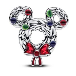 Pandora Disney Mickey egér karácsonyi koszorú charm